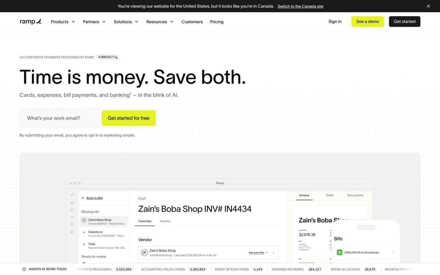 Ramp homepage
